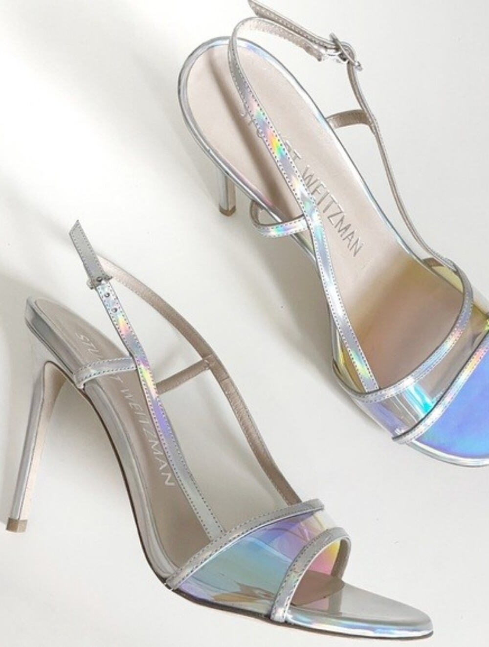 Exquisite Iridescent Stuart Weitzman Slingback Stilettos!.